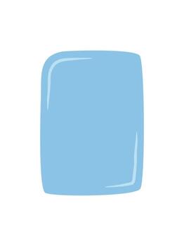 Hand drawn organic frame in a blue rectangle shape with fluid form. Blob background box makes a modern text template for card, banner or abstract cover element in professional mockup. vector