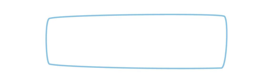 Fluid hand drawn rectangle quote frame with light blue line and soft border. Abstract outline and banner template, ideal as modern box or background for quotation or creative card layout. vector