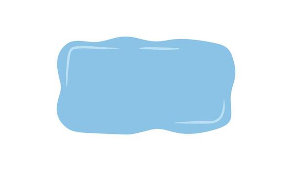 Blue wavy rectangle sticker with hand drawn fluid frame. Badge with quote patch label as background or template box, sign style for creative message concept and text frame. vector