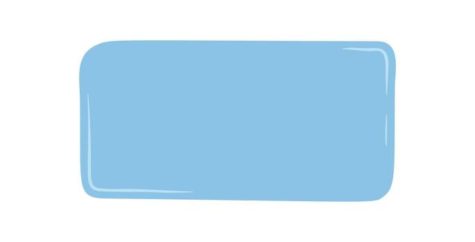 Organic hand drawn rectangle quote frame in soft blue patch. Fluid doodle box with card as background. Banner and frame style as blank template for creative text. vector