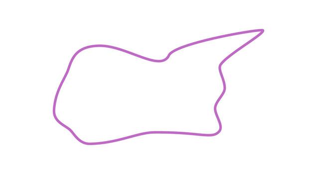 Hand drawn speech box outline with a squiggle, round form. This chat icon has a playful outlined balloon bubble style, perfect as an empty textbox or communication element for modern visuals. vector