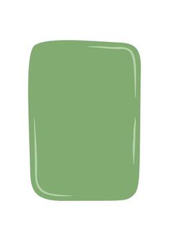 Hand drawn fluid green rectangle frame with abstract patch form and box style. Organic banner template as modern background for text. Rectangle patch and fluid frame for creative card or cover. vector