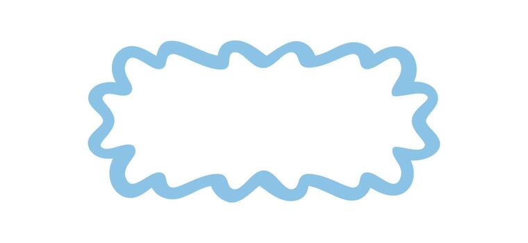 Groovy retro wavy rectangle outline frame forms a bold border. This abstract squiggle background acts as a stylish graphic element with y2k and line influence, creating cool modern look. vector