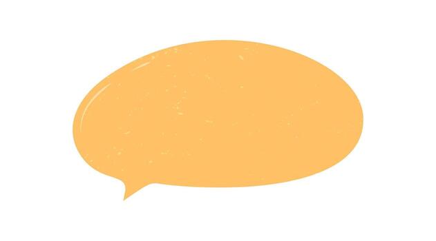 mano dibujado naranja fluido burbuja, grunge circulo forma como hablar caja de texto. habla y charla mensaje, diseñado para diálogo y comentario. negrita comunicación concepto con un texturizado gráfico apariencia. vector