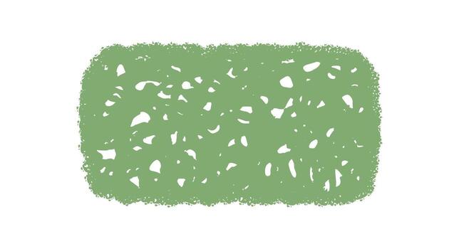 Organic wavy rectangle frame in green crayon texture creates a bold abstract background. This hand drawn border adds an artistic sketch element for simple text or message applications. vector