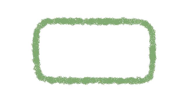 Green crayon outline creates an organic rectangle frame in sketch style. Quote box with label use, graphic texture and textbox form, this background works as unique message element. vector