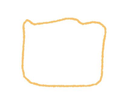 Organic wavy box frame with crayon and irregular outline in pastel color. Hand drawn rectangle border adds sketch background for text, making a unique and artistic graphic element. vector