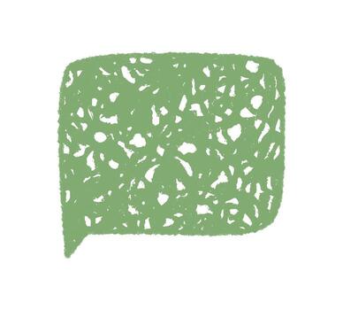 verde lápiz de color bosquejo orgánico charla globo con texturizado rectángulo caja de texto evoca un juguetón habla burbuja. el mensaje caja y hablar burbuja añadir un moderno y informal comunicación elemento. vector