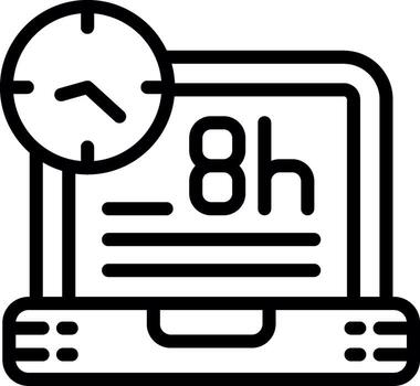 Working Hours Interactive UI Design vector