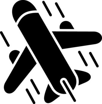 Airplane 3D Interface Shape vector
