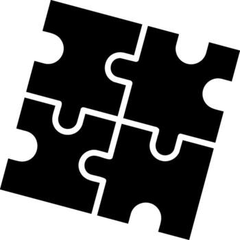 Puzzle Geometric App Mark vector