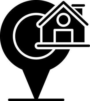 ubicación sólido llenar símbolo vector