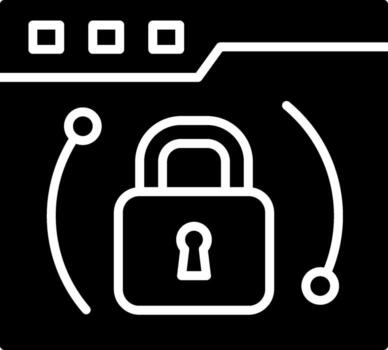 Web Security Simplified Line Mark vector