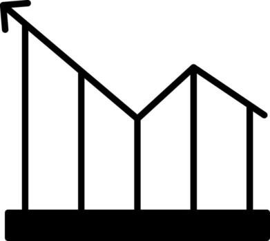 Growth Chart Smooth UI Symbol vector