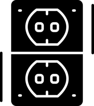 enchufe sólido llenar símbolo vector