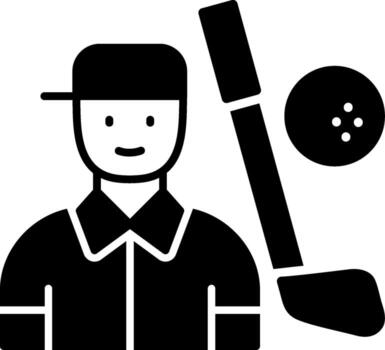 Golf Player Coded UI Symbol vector