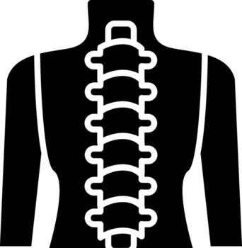 Spinal Cord Neon UI Symbol vector