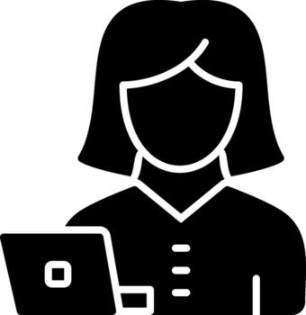 Office Worker Custom Line Element vector