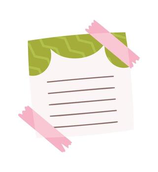 Empty memory paper sheet design vector