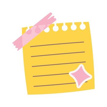 Memo paper page design element vector