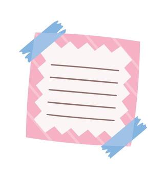 Note sticky paper message template vector