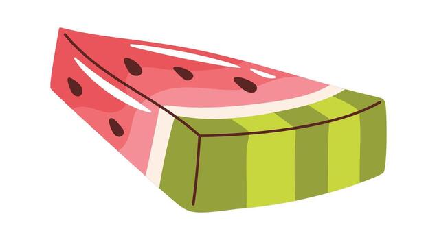 Triangle watermelon slice design element vector