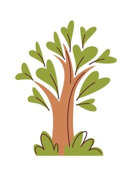 Symbolic tree of life element vector