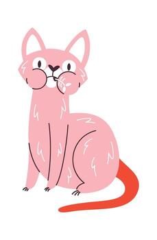 Lazy cat with stuffed cheeks vector