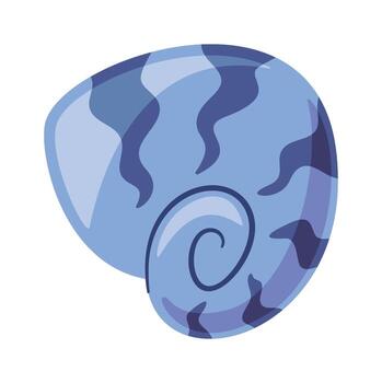 Spiral nautilus shell decorative element vector