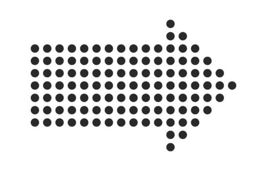 Bold arrow dashed pointer design vector