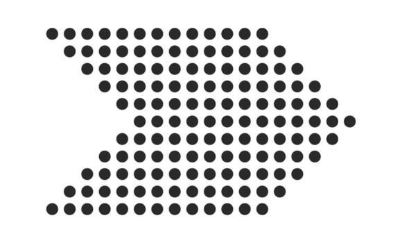 Dashed arrow pointer indicating right vector