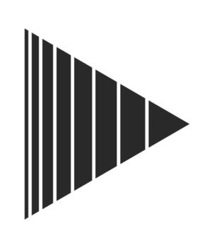 a rayas punta de flecha Derecha puntero diseño vector