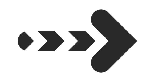 Dynamic arrow indicating right forward vector