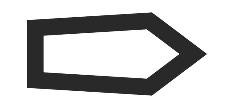 Arrow frame pointing right design vector