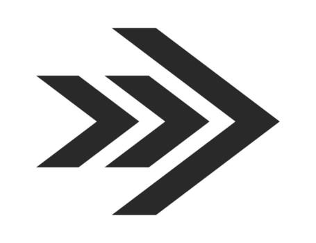 Right arrow cursor speed pattern vector