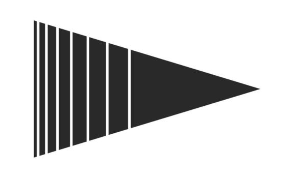 Black pointed arrowhead cursor design vector