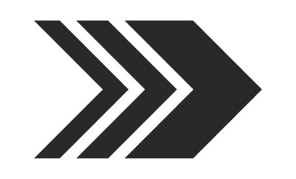 Geometric dynamic arrow design element vector