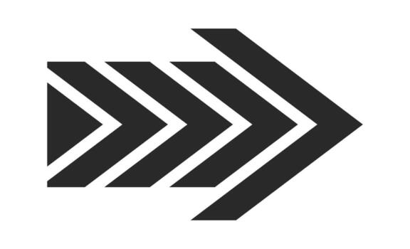 Chevron stylized arrow pointer design vector