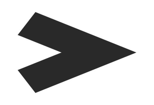 Cursor in triangular arrowhead shape vector