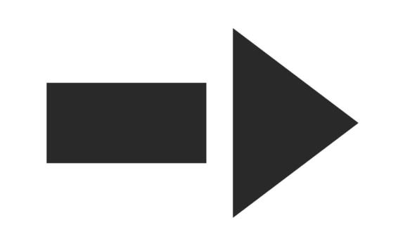 Navigation arrow geometric shape design vector