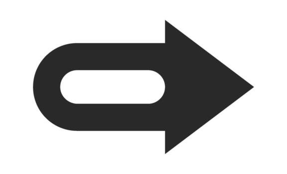 negro puntero geométrico diseño elemento vector