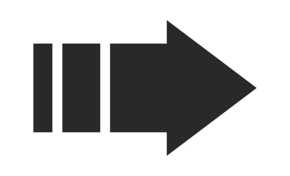 Swiping arrow shape design element vector