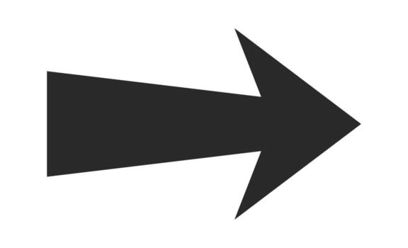 Geometric arrow pointer direction indicator vector