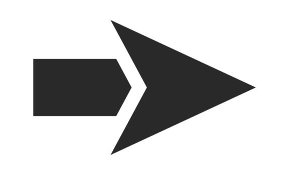 Geometric pointer arrow sign design vector