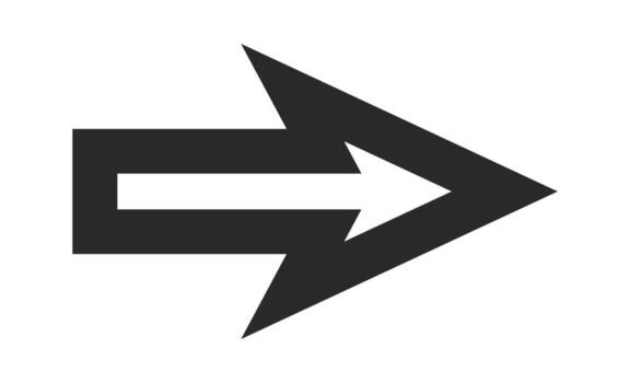 Arrow graphic element for navigation vector