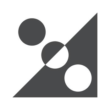 Layered triangle and circles geometry vector