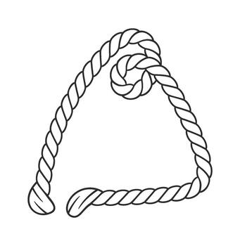 Rope frame triangle geometric shape vector