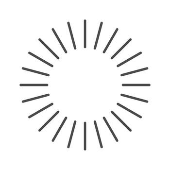 Sun rays round y2k element vector