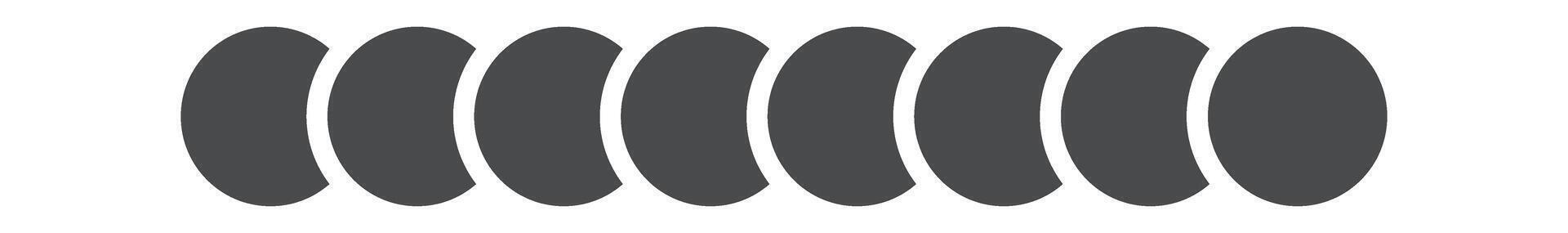 Layered circles row y2k element vector