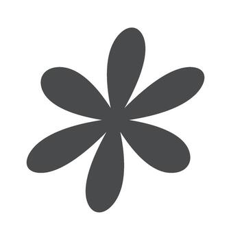 Groovy flower y2k element design vector